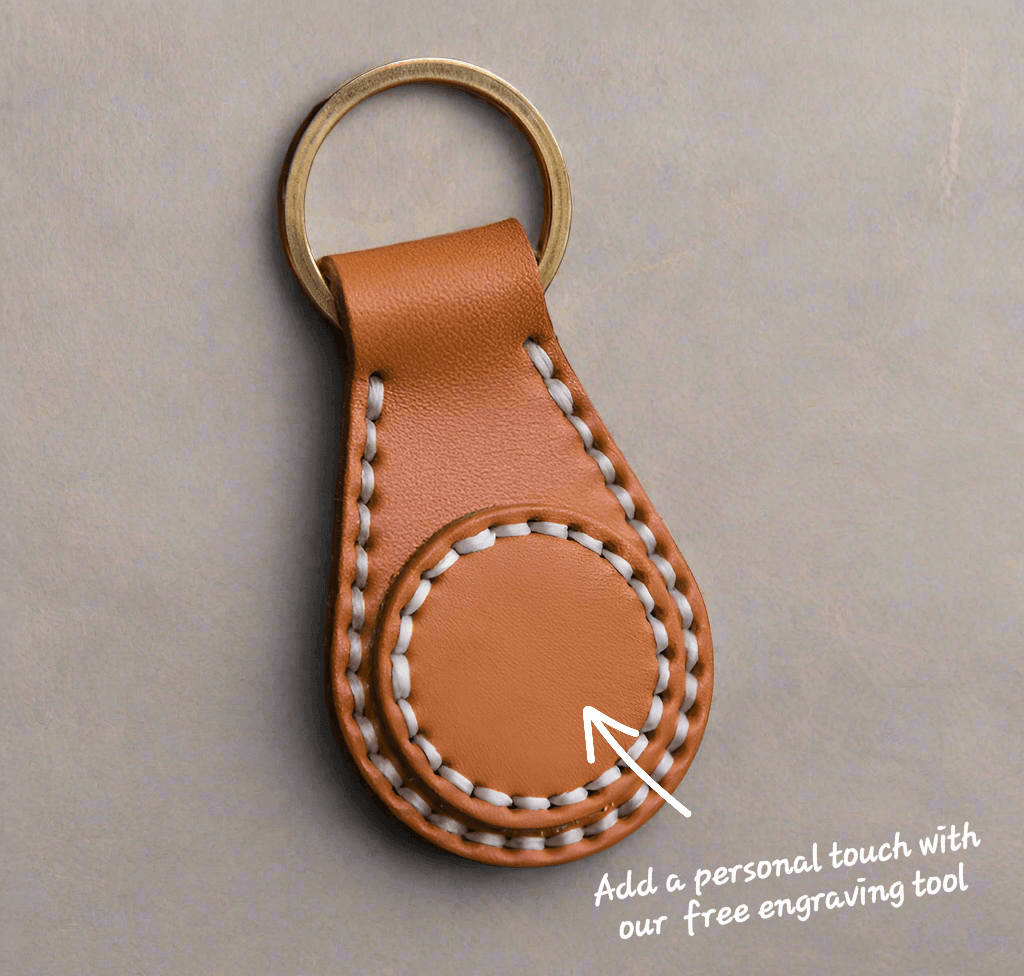 Leather-keyring-brown